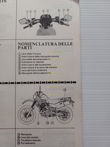 SUZUKI DR 600 S 1984 manuale uso manutenzione libretto originale …