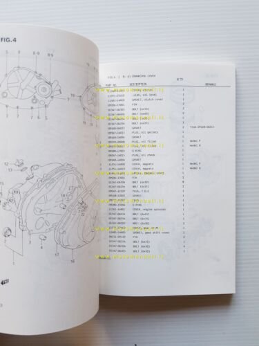 SUZUKI DR 600 S F-G-H 1986 enduro catalogo ricambi originale …