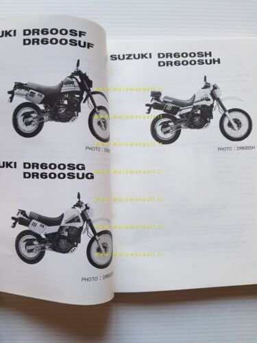 SUZUKI DR 600 S F-G-H 1986 enduro catalogo ricambi originale …