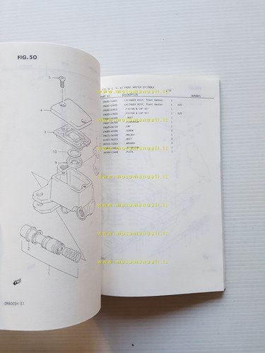 SUZUKI DR 600 S F-G-H 1986 enduro catalogo ricambi originale …