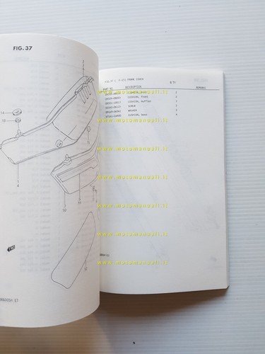 SUZUKI DR 600 S F-G-H 1986 enduro catalogo ricambi originale …