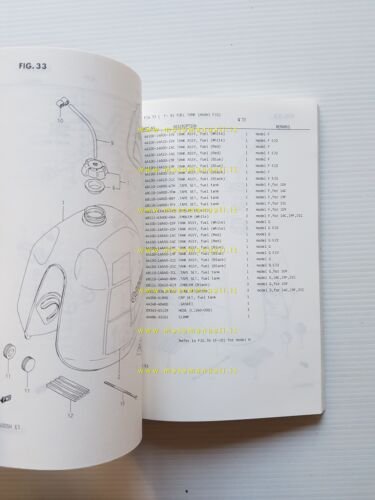 SUZUKI DR 600 S F-G-H 1986 enduro catalogo ricambi originale …