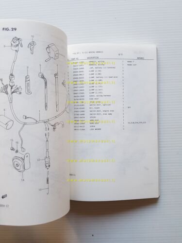 SUZUKI DR 600 S F-G-H 1986 enduro catalogo ricambi originale …