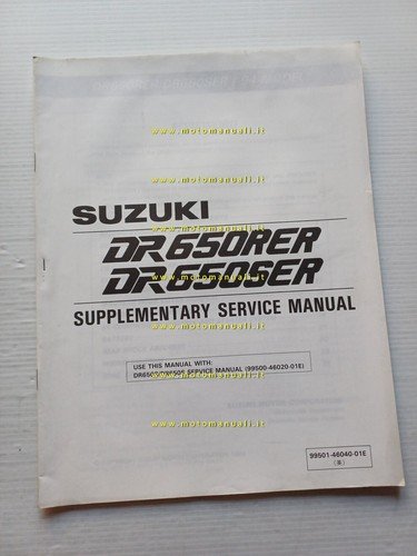 Suzuki DR 650 R ER-S ER 1994 AGGIORNAMENTO manuale officina …