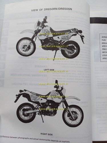 Suzuki DR 650 R-S 1993 manuale officina INGLESE originale