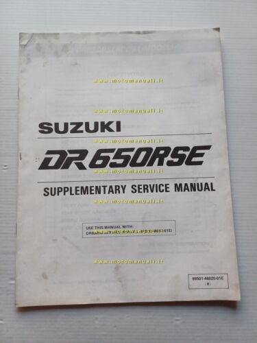 Suzuki DR 650 RSE 1991 AGGIORNAMENTO manuale officina INGLESE originale
