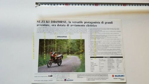 Suzuki DR 650 RSE 1991 depliant italiano originale moto brochure