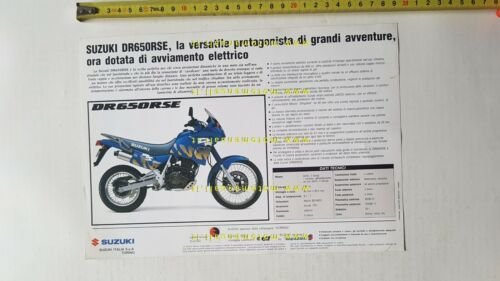 Suzuki DR 650 RSE 1993 depliant ITALIANO originale moto genuine …