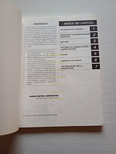 Suzuki DR 650 SE 1996 manuale officina riparazione ITALIANO originale
