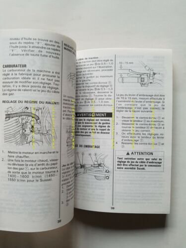 SUZUKI DR 650 SE 1996 manuale uso manutenzione FRANCESE originale …