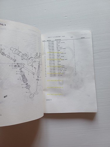 SUZUKI DR 750 S 1987-88 catalogo ricambi originale