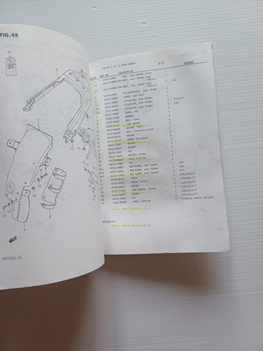 SUZUKI DR 750 S 1987-88 catalogo ricambi originale