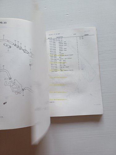 SUZUKI DR 750 S 1987-88 catalogo ricambi originale