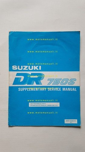 Suzuki DR 750 S AGGIORNAMENTO 1988 manuale officina INGLESE originale