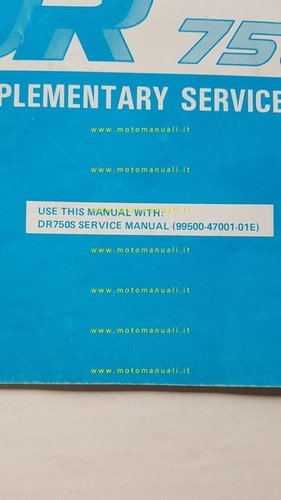 Suzuki DR 750 S AGGIORNAMENTO 1988 manuale officina INGLESE originale