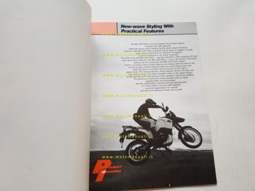 Suzuki DR 750 S DR-BIG 1988 cartella stampa originale