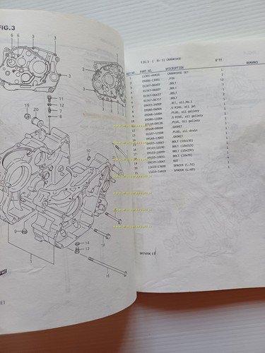 Suzuki DR 750 SJ-SK 1988-89 catalogo ricambi originale