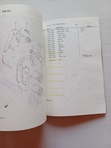 Suzuki DR 750 SJ-SK 1988-89 catalogo ricambi originale