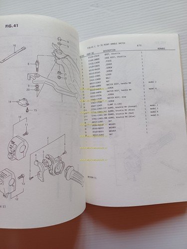 Suzuki DR 750 SJ-SK 1988-89 catalogo ricambi originale