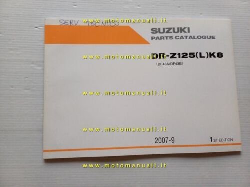 Suzuki DR-Z 125 K8 2007 catalogo ricambi ORIGINALE spare parts …