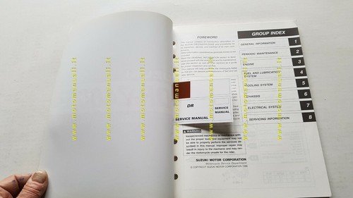 Suzuki DR-Z 400 E 2000 manuale officina ENGLISH originale WORKSHOP …