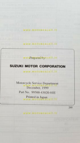 Suzuki DR-Z 400 E 2000 manuale officina ENGLISH originale WORKSHOP …