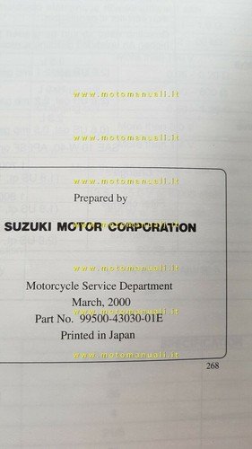 Suzuki DR-Z 400 S 2000 manuale officina ENGLISH originale WORKSHOP …