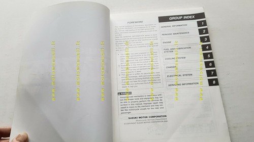 Suzuki DR-Z 400 S 2000 manuale officina ENGLISH originale WORKSHOP …
