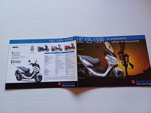 Suzuki Epicuro UC 125-150 2000 scooter depliant originale ITALIANO