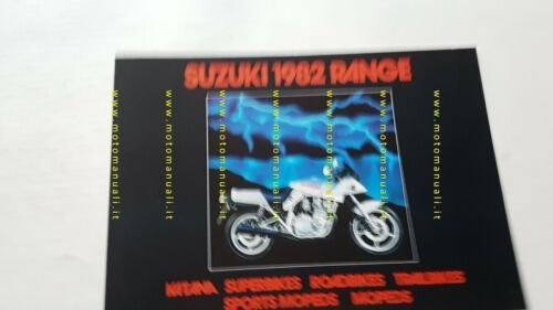 SUZUKI gamma produzione moto 1982 depliant INGLESE originale brochure ENGLISH
