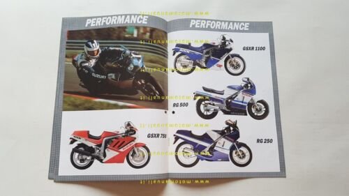 SUZUKI gamma produzione moto 1988 depliant ITALIANO originale brochure