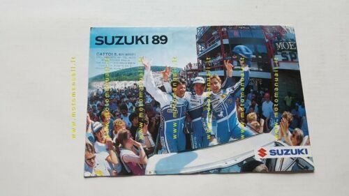 SUZUKI gamma produzione moto 1989 depliant originale francese brochure FRENCH