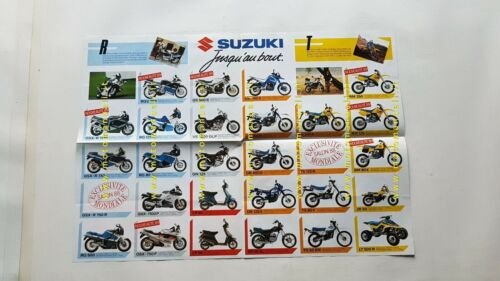 SUZUKI gamma produzione moto 1989 depliant originale francese brochure FRENCH