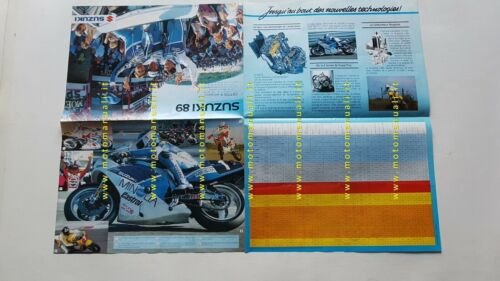 SUZUKI gamma produzione moto 1989 depliant originale francese brochure FRENCH
