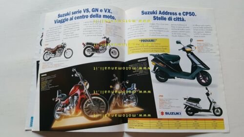 SUZUKI gamma produzione moto 1992 depliant ITALIANO originale brochure
