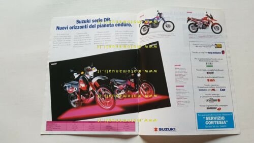 SUZUKI gamma produzione moto 1992 depliant ITALIANO originale brochure