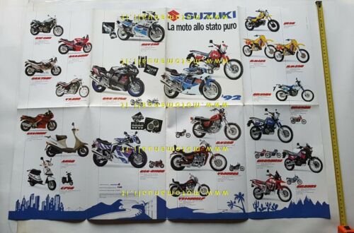 SUZUKI gamma produzione moto 1992 depliant originale italiano brochure