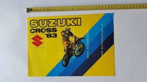 SUZUKI gamma produzione moto cross 1983 depliant TEDESCO originale brochure