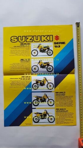 SUZUKI gamma produzione moto cross 1983 depliant TEDESCO originale brochure