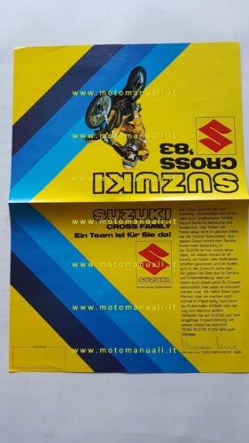 SUZUKI gamma produzione moto cross 1983 depliant TEDESCO originale brochure