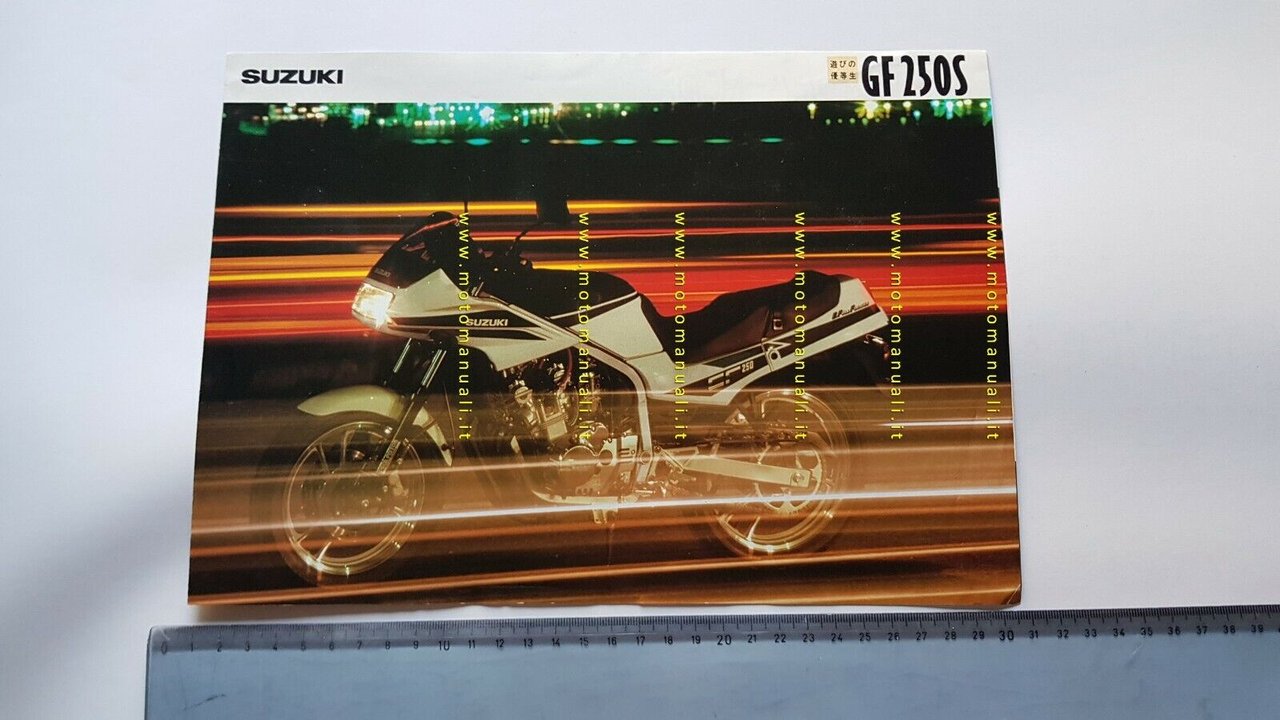 SUZUKI GF 250 S 1986 depliant GIAPPONESE originale brochure