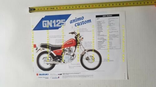 Suzuki GN 125 1993 depliant ITALIANO originale moto genuine brochure