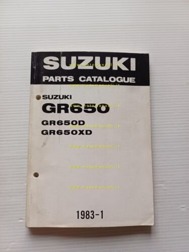 Suzuki GR 650 1983 catalogo ricambi originale spare parts catalogue