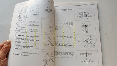 SUZUKI GR 650 1983 manuale officina INGLESE originale workshop manual