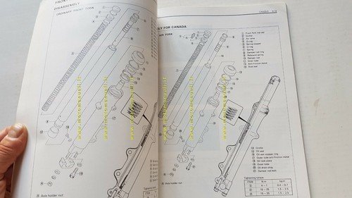 SUZUKI GR 650 1983 manuale officina INGLESE originale workshop manual