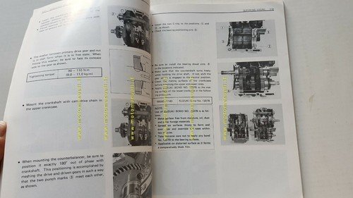 SUZUKI GR 650 1983 manuale officina INGLESE originale workshop manual