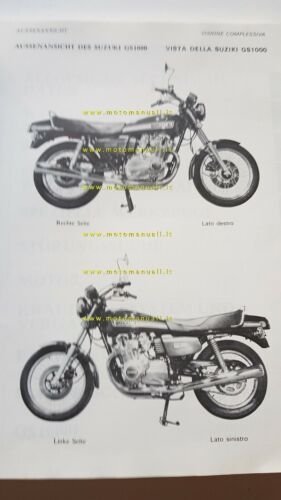 Suzuki GS 1000 1978 manuale officina originale italiano tedesco repair …