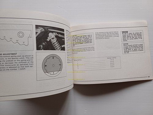 Suzuki GS 1100 G 1981-82 manuale uso manutenzione originale INGLESE