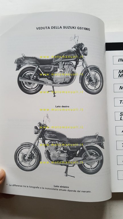 Suzuki GS 1100 G 1982 manuale officina ITALIANO originale workshop …