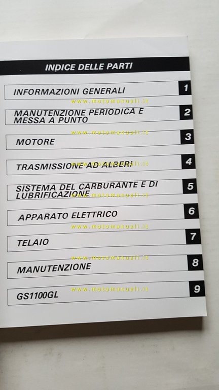Suzuki GS 1100 G 1982 manuale officina ITALIANO originale workshop …
